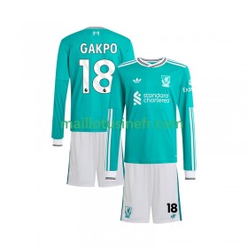 Maillot de Foot Liverpool Gakpo 18 Troisième 2025-26 Manches Longues - Enfant